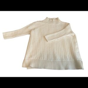 French Connection cotton nubby sweater with 3/4 sleeves